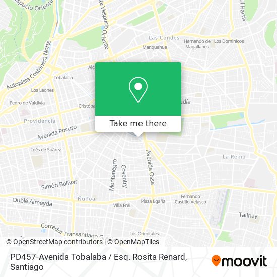 PD457-Avenida Tobalaba / Esq. Rosita Renard map