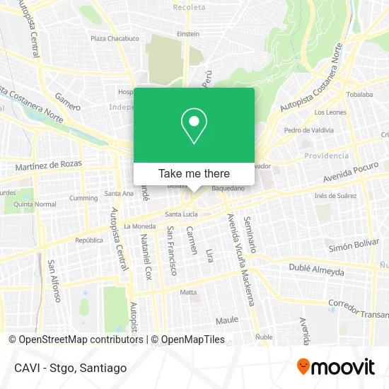 Mapa de CAVI - Stgo