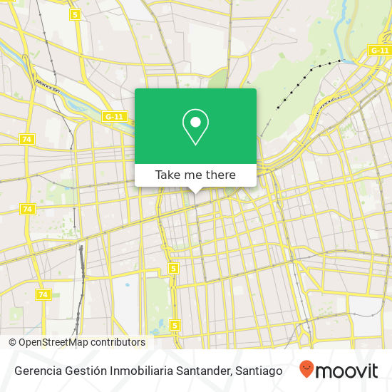 Mapa de Gerencia Gestión Inmobiliaria Santander