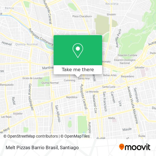 Melt Pizzas Barrio Brasil map