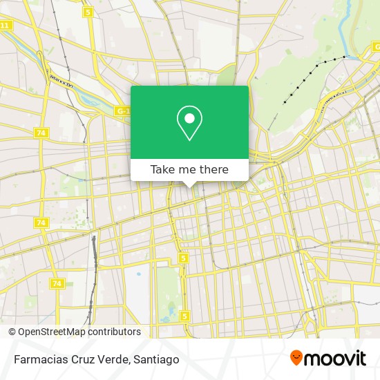 Farmacias Cruz Verde map