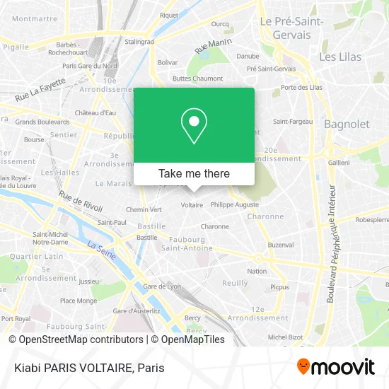 Kiabi PARIS VOLTAIRE map