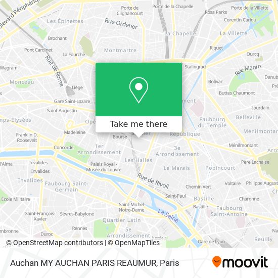 Auchan MY AUCHAN PARIS REAUMUR map