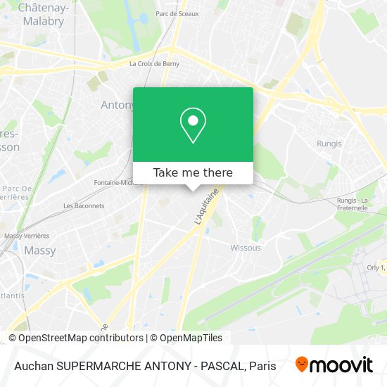 Auchan SUPERMARCHE ANTONY - PASCAL map