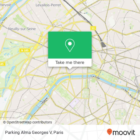 Mapa Parking Alma Georges V