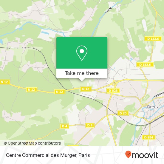 Mapa Centre Commercial des Murger