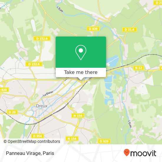 Panneau Virage map