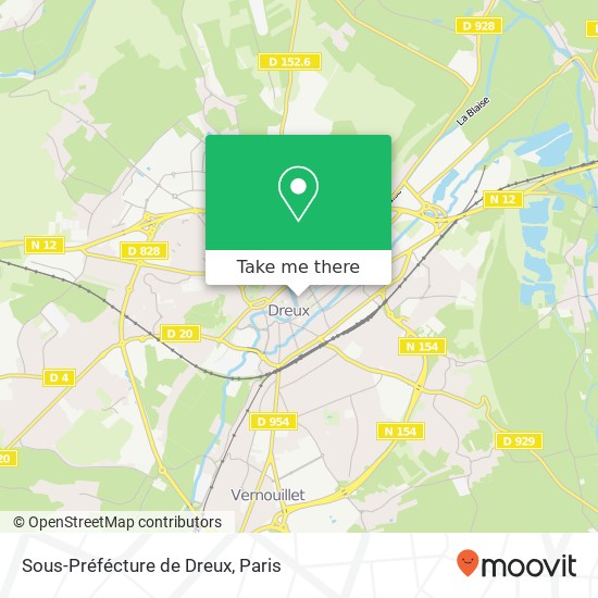 Sous-Préfécture de Dreux map