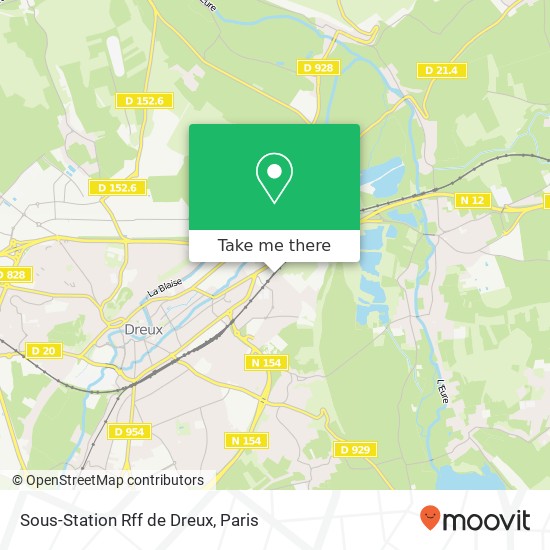 Sous-Station Rff de Dreux map