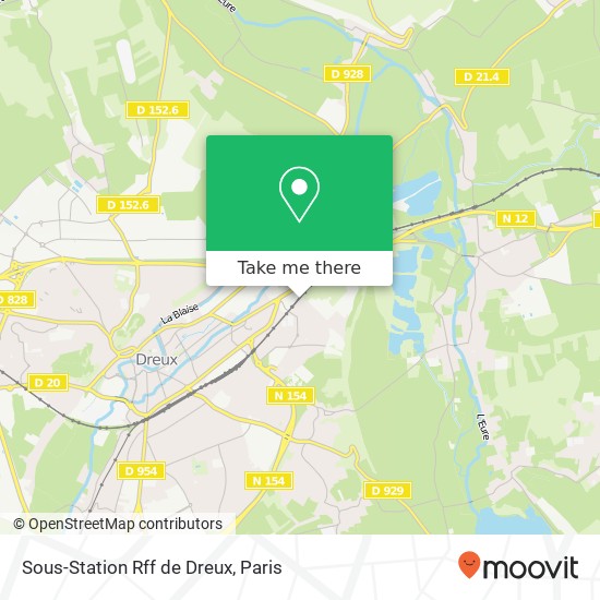 Mapa Sous-Station Rff de Dreux