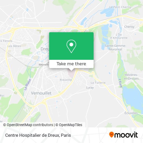 Centre Hospitalier de Dreux map