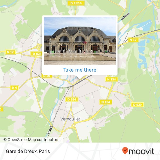 Gare de Dreux map
