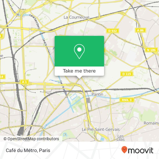 Café du Métro map