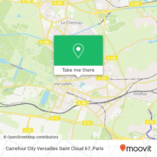 Carrefour City Versailles Saint Cloud 67 map