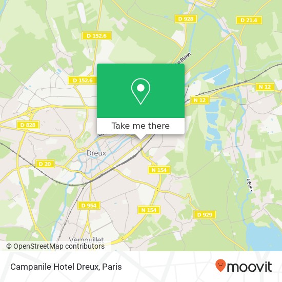 Campanile Hotel Dreux map