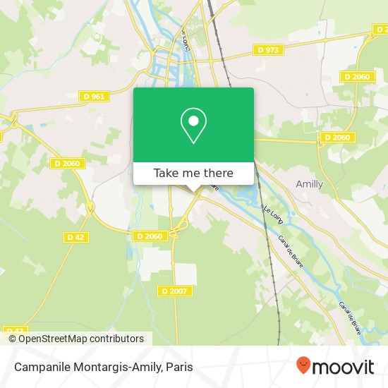 Campanile Montargis-Amily map