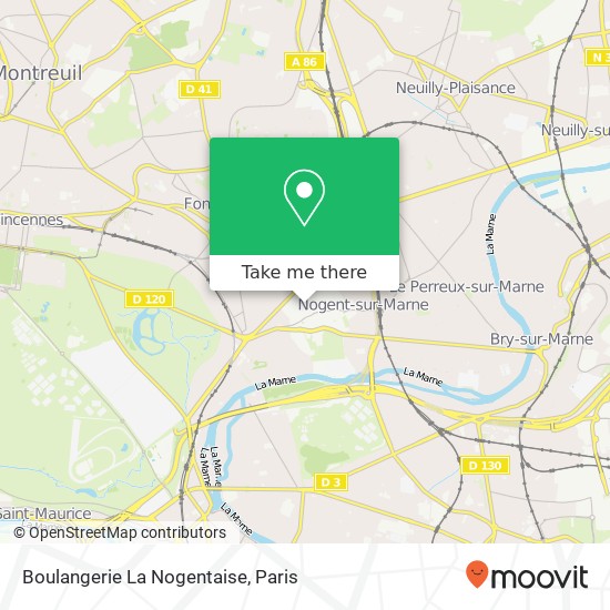 Mapa Boulangerie La Nogentaise