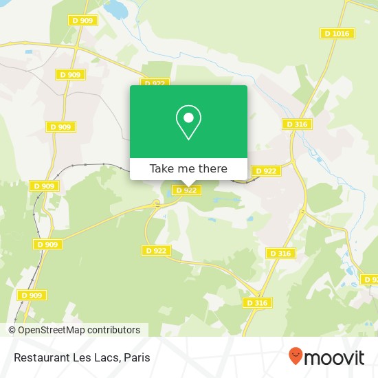 Restaurant Les Lacs map