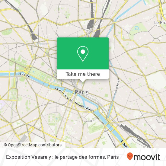 Mapa Exposition Vasarely : le partage des formes