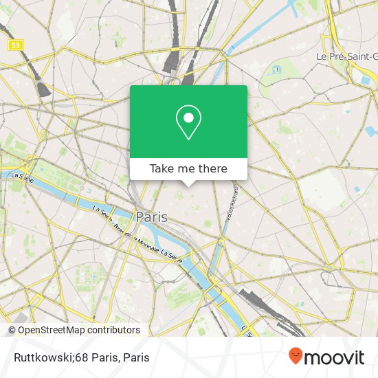 Mapa Ruttkowski;68 Paris