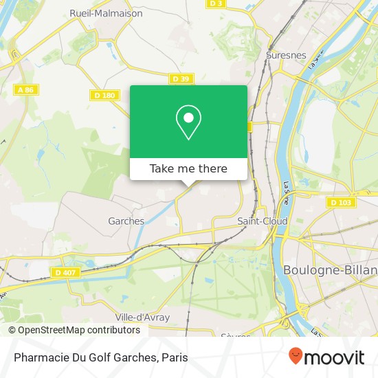 Mapa Pharmacie Du Golf Garches