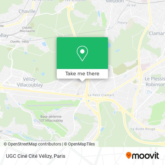 Mapa UGC Ciné Cité Vélizy