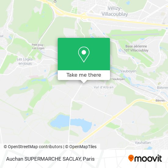 Mapa Auchan SUPERMARCHE SACLAY