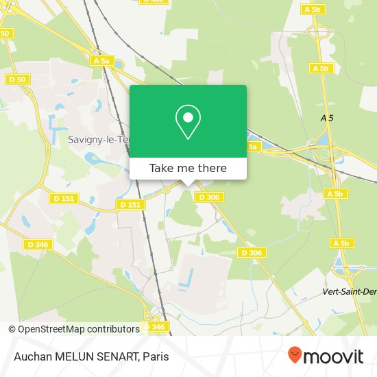 Auchan MELUN SENART map