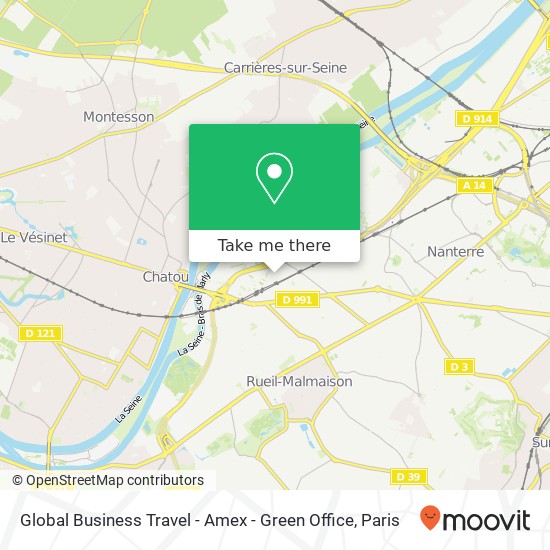 Global Business Travel - Amex - Green Office map