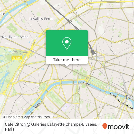 Café Citron @ Galeries Lafayette Champs-Elysées map