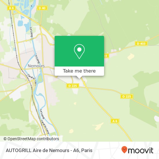 Mapa AUTOGRILL Aire de Nemours - A6