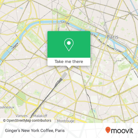 Ginger’s New York Coffee map