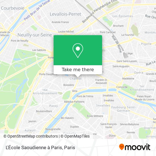 Mapa L'École Saoudienne à Paris