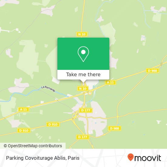 Mapa Parking Covoiturage Ablis