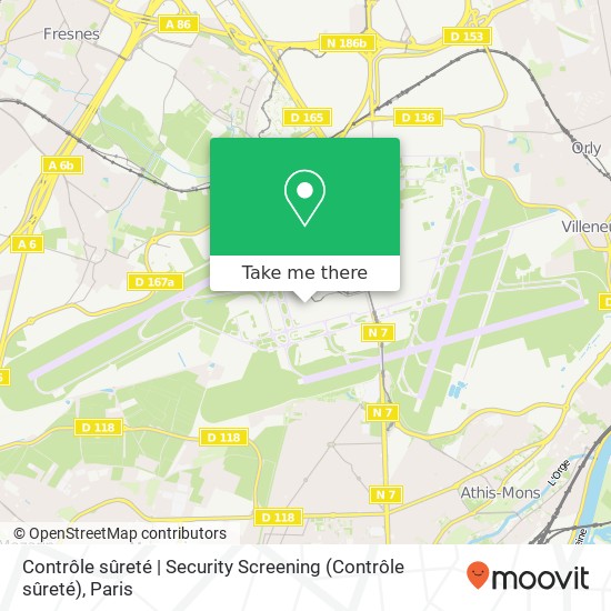 Contrôle sûreté | Security Screening map