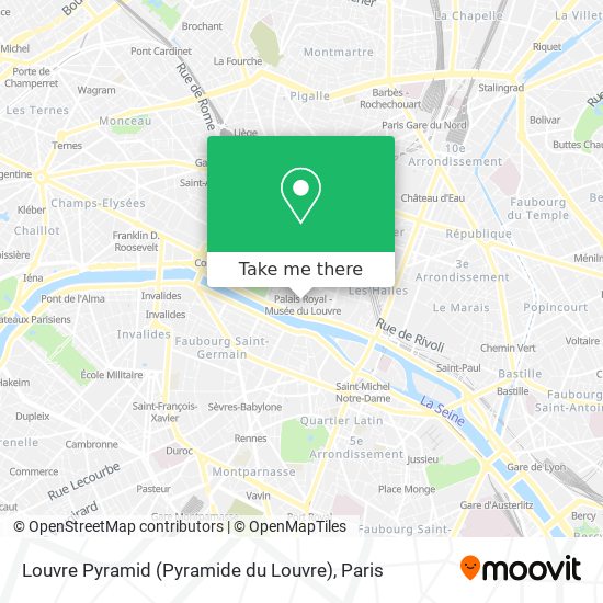 Mapa Louvre Pyramid (Pyramide du Louvre)