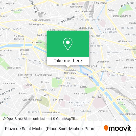 Plaza de Saint Michel (Place Saint-Michel) map