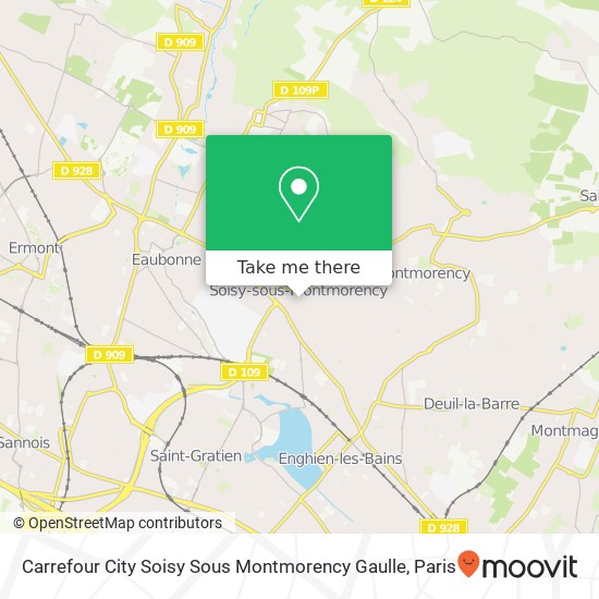 Carrefour City Soisy Sous Montmorency Gaulle map