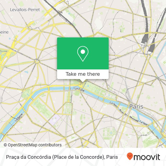 Mapa Praça da Concórdia (Place de la Concorde)