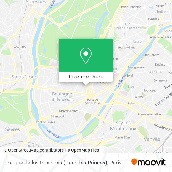 Parque de los Príncipes (Parc des Princes) map