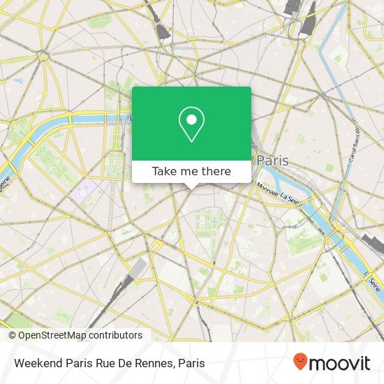 Weekend Paris Rue De Rennes map