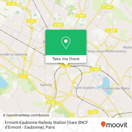 Ermont-Eaubonne Railway Station (Gare SNCF d'Ermont - Eaubonne) map