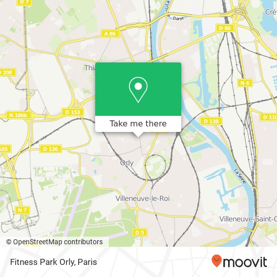 Mapa Fitness Park Orly