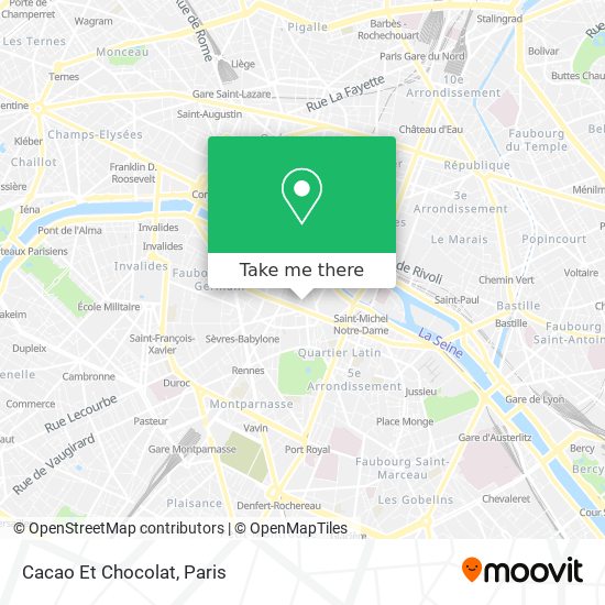 Cacao Et Chocolat map