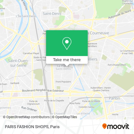 Mapa PARIS FASHION SHOPS