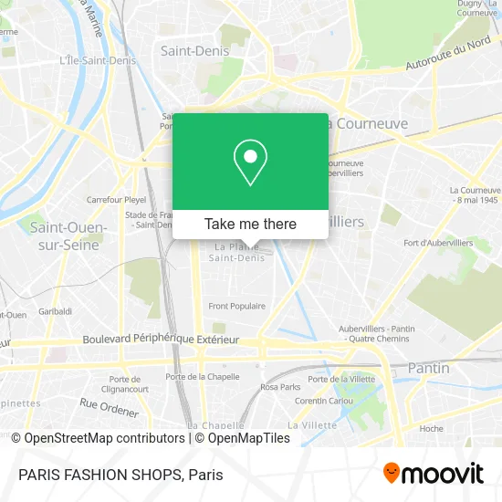 PARIS FASHION SHOPS map