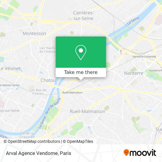 Mapa Arval Agence Vendome
