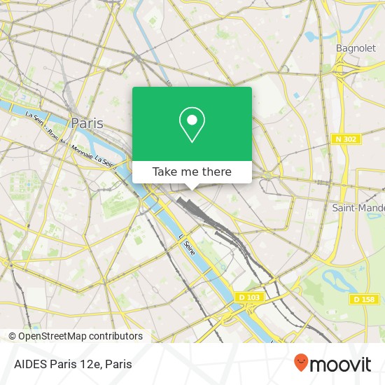 AIDES Paris 12e map