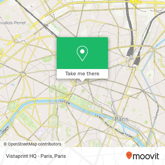 Mapa Vistaprint HQ - Paris