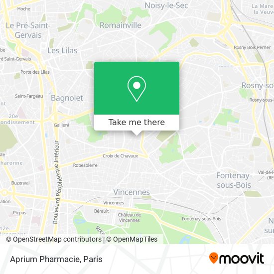 Mapa Aprium Pharmacie